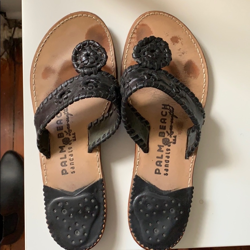 Palm Beach Sandals black (compare to Jack Rogers)